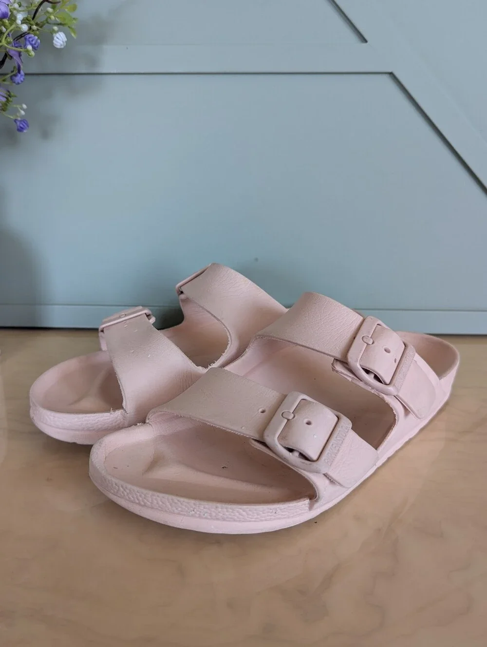 Birkenstock Two-Buckle Slide Sandals - Light Pink